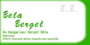 bela bergel business card